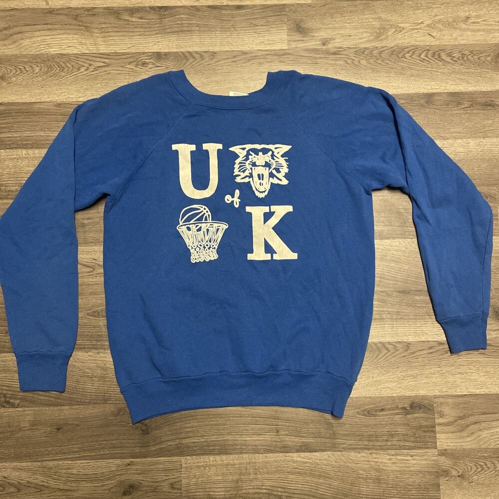 Vintage 80s 90s University of Kentucky Wildcats Crewneck Sweatshirt Pannill XL
